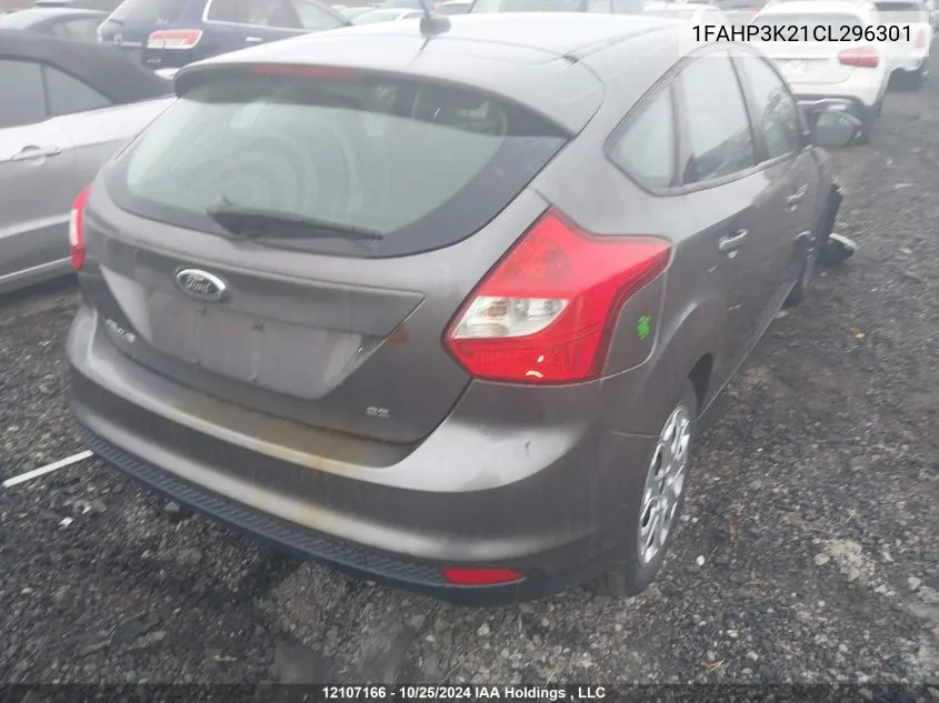 2012 Ford Focus VIN: 1FAHP3K21CL296301 Lot: 12107166