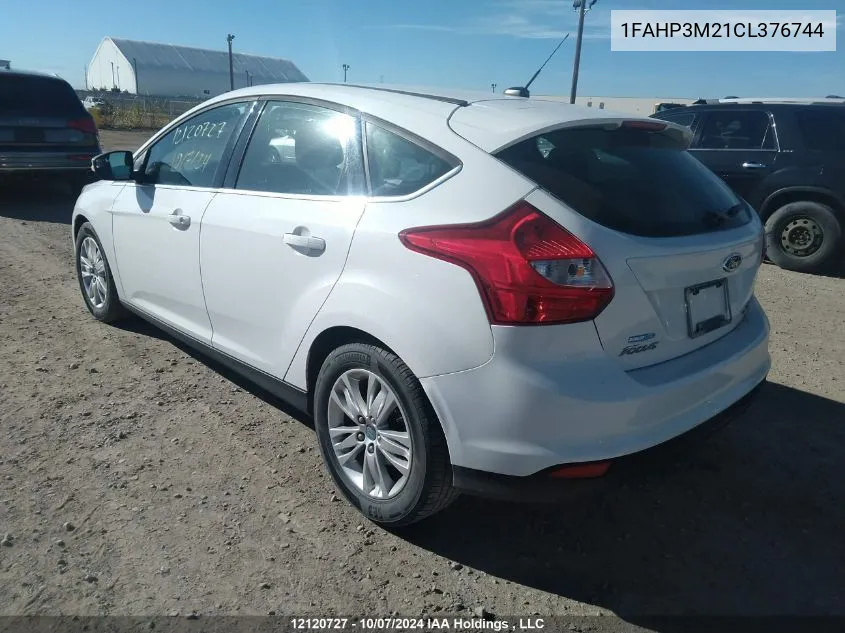 2012 Ford Focus Sel VIN: 1FAHP3M21CL376744 Lot: 12120727