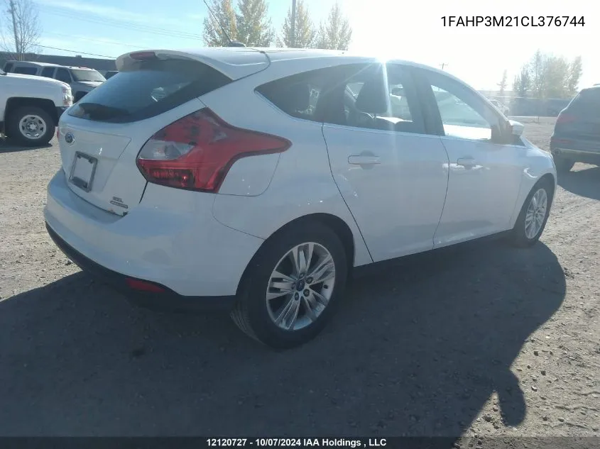 2012 Ford Focus Sel VIN: 1FAHP3M21CL376744 Lot: 12120727