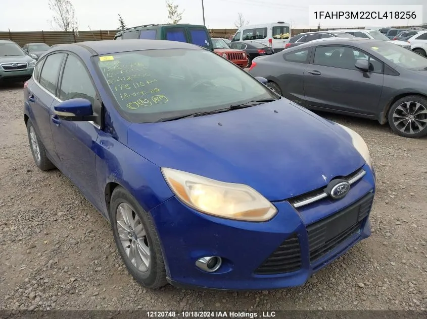 2012 Ford Focus Sel VIN: 1FAHP3M22CL418256 Lot: 12120748