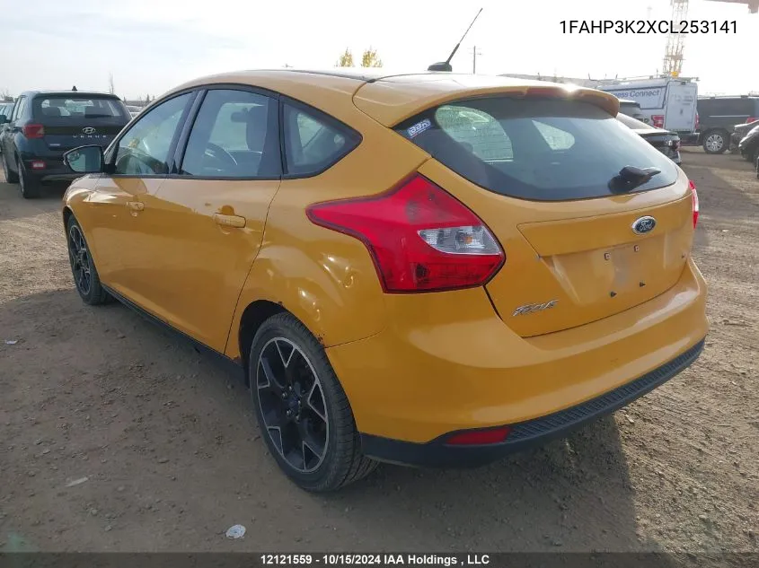 2012 Ford Focus Se VIN: 1FAHP3K2XCL253141 Lot: 12121559