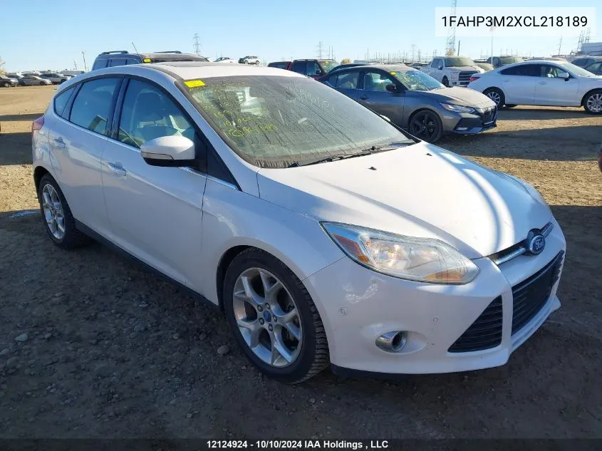 2012 Ford Focus Sel VIN: 1FAHP3M2XCL218189 Lot: 12124924