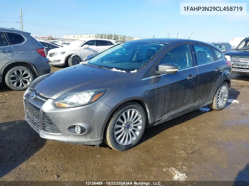 2012 Ford Focus Titanium VIN: 1FAHP3N29CL458719 Lot: 12126469