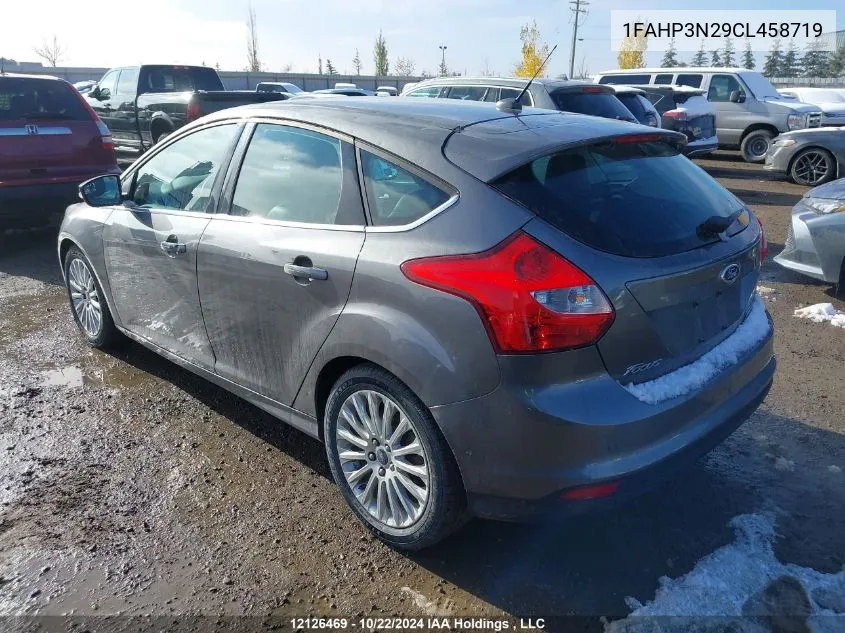 2012 Ford Focus Titanium VIN: 1FAHP3N29CL458719 Lot: 12126469