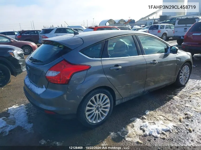 2012 Ford Focus Titanium VIN: 1FAHP3N29CL458719 Lot: 12126469