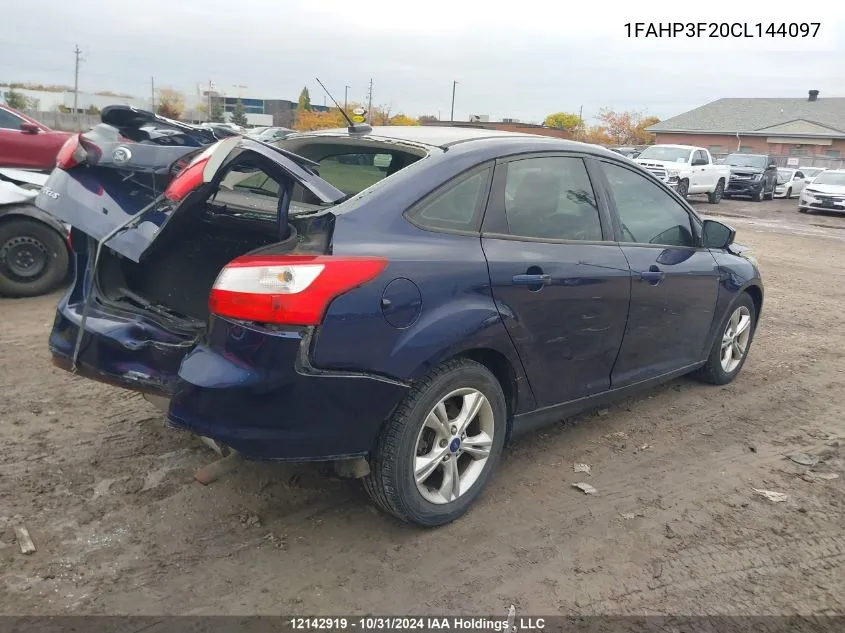 2012 Ford Focus Se VIN: 1FAHP3F20CL144097 Lot: 12142919