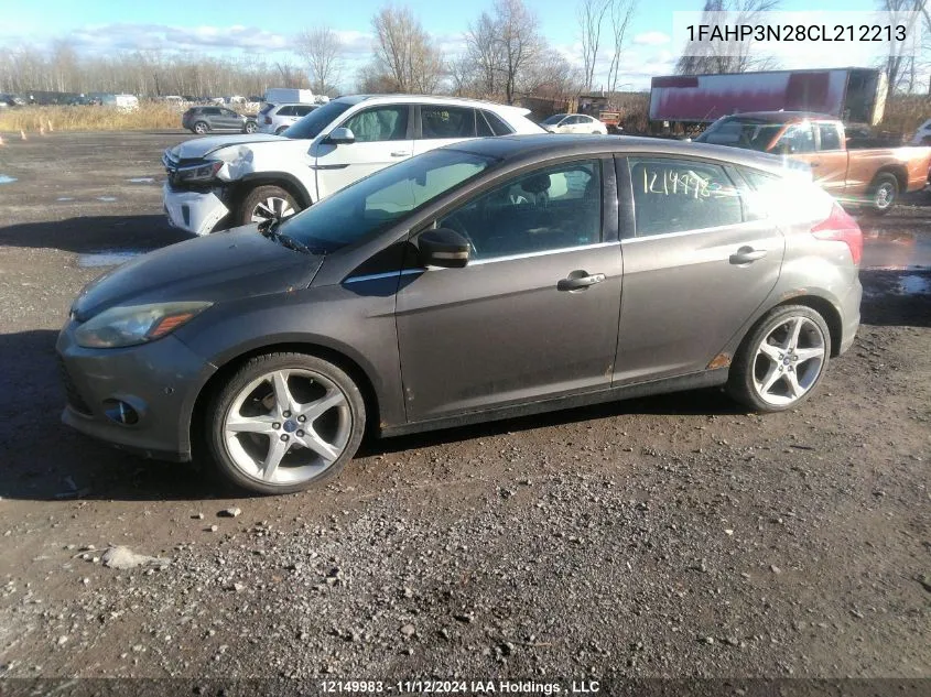 2012 Ford Focus Titanium VIN: 1FAHP3N28CL212213 Lot: 12149983