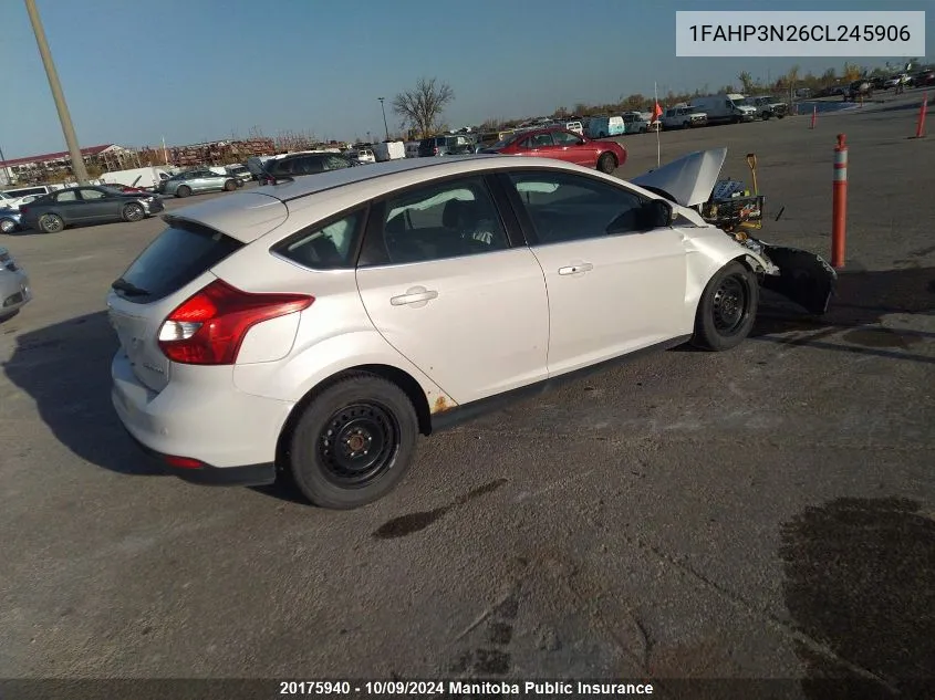 2012 Ford Focus Titanium VIN: 1FAHP3N26CL245906 Lot: 20175940