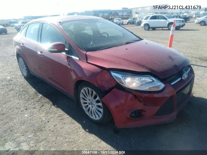 2012 Ford Focus Titanium VIN: 1FAHP3J21CL431679 Lot: 30047108