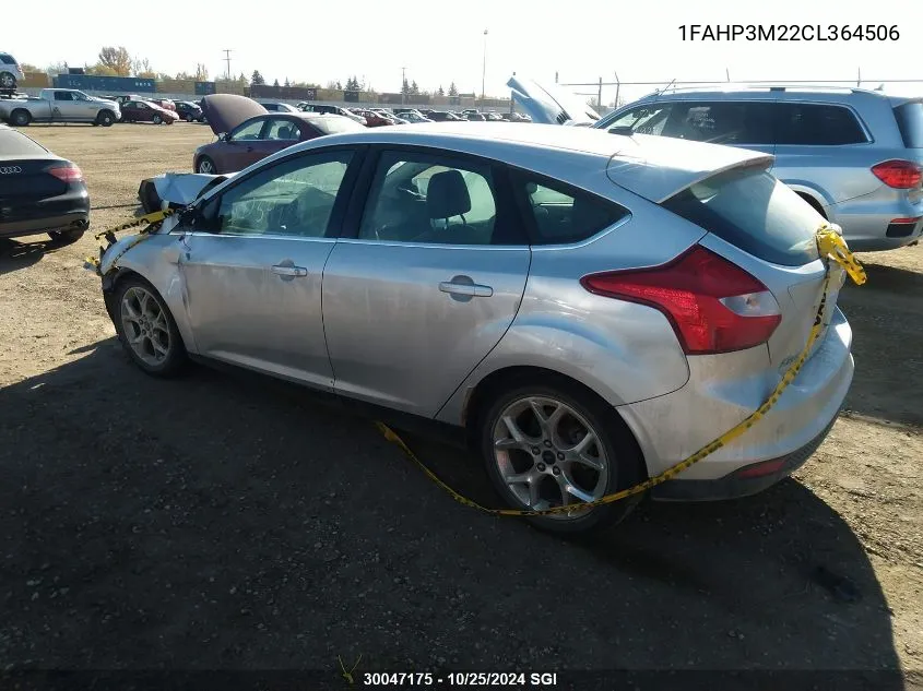 2012 Ford Focus Sel VIN: 1FAHP3M22CL364506 Lot: 30047175