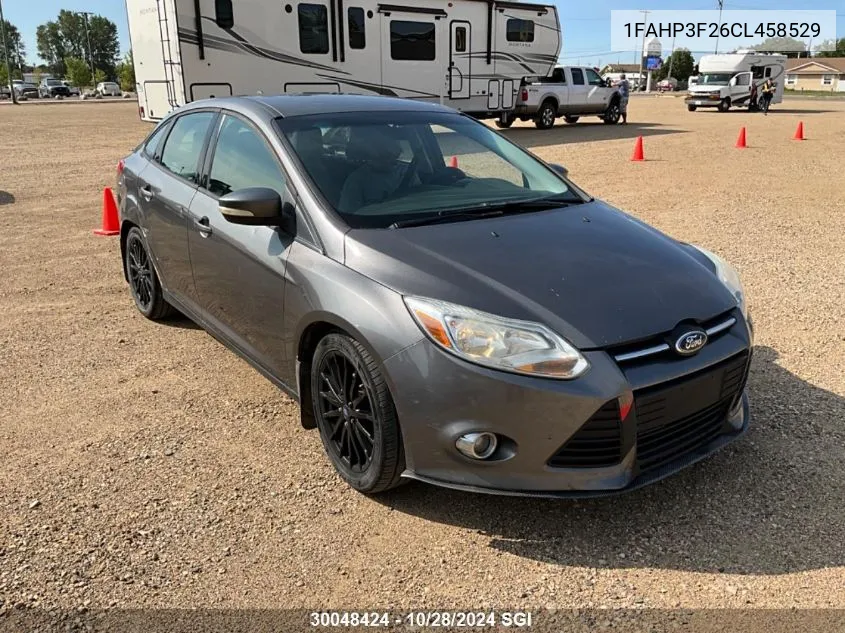 2012 Ford Focus Se VIN: 1FAHP3F26CL458529 Lot: 30048424