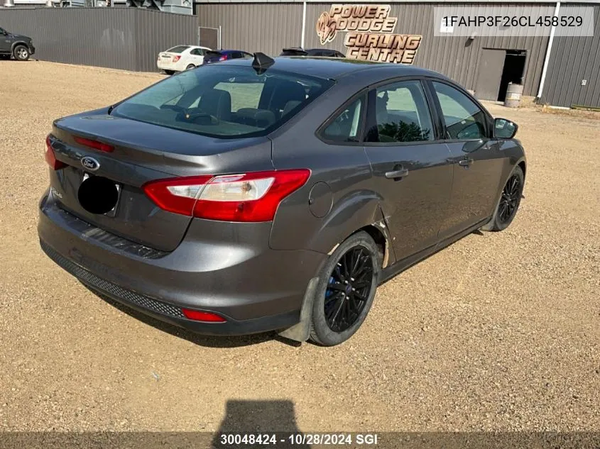 2012 Ford Focus Se VIN: 1FAHP3F26CL458529 Lot: 30048424