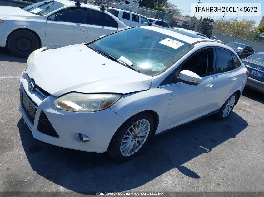 2012 Ford Focus Sel VIN: 1FAHP3H26CL145672 Lot: 39182162