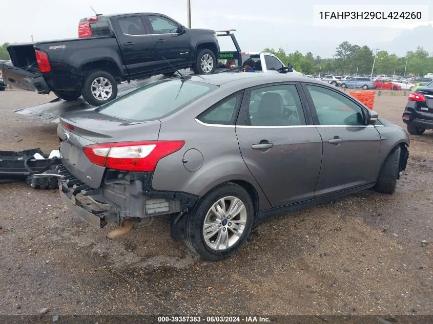 1FAHP3H29CL424260 2012 Ford Focus Sel