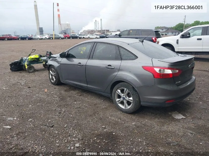 1FAHP3F28CL366001 2012 Ford Focus Se