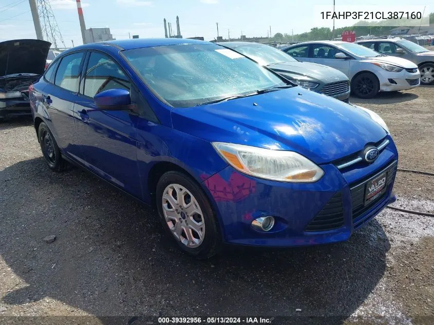 1FAHP3F21CL387160 2012 Ford Focus Se