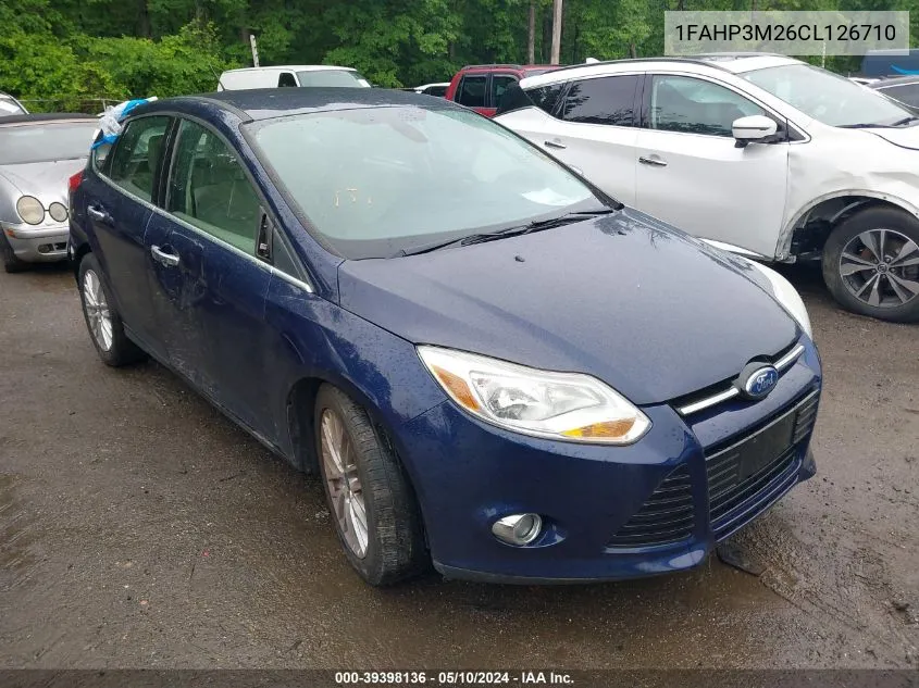 2012 Ford Focus Sel VIN: 1FAHP3M26CL126710 Lot: 39398136