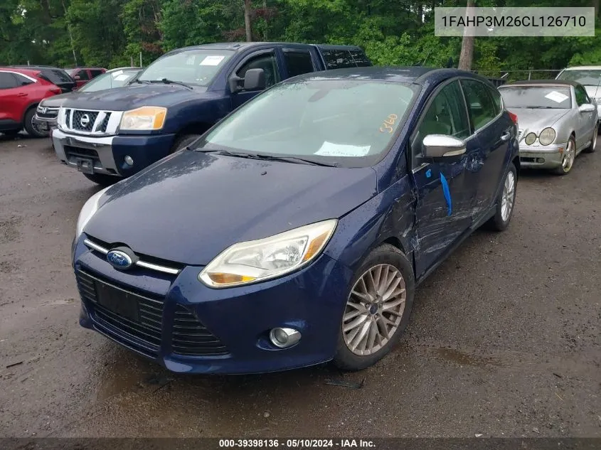 2012 Ford Focus Sel VIN: 1FAHP3M26CL126710 Lot: 39398136