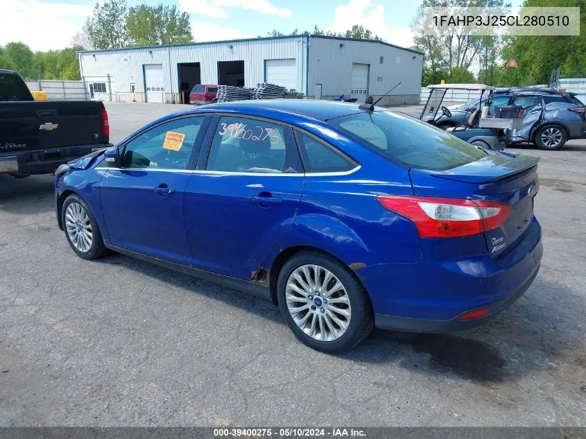 2012 Ford Focus Titanium VIN: 1FAHP3J25CL280510 Lot: 40320611