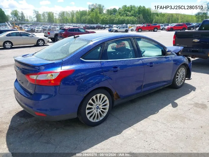 2012 Ford Focus Titanium VIN: 1FAHP3J25CL280510 Lot: 40320611