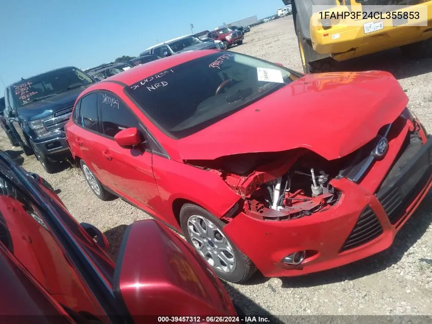 2012 Ford Focus Se VIN: 1FAHP3F24CL355853 Lot: 39457312