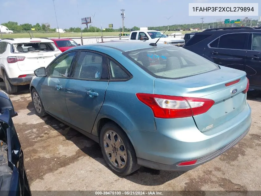 2012 Ford Focus Se VIN: 1FAHP3F2XCL279894 Lot: 39475100