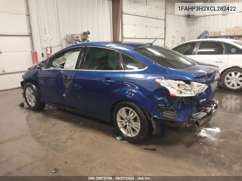 2012 Ford Focus Sel VIN: 1FAHP3H2XCL282422 Lot: 39578706