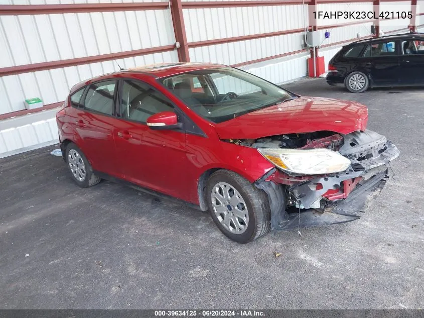 2012 Ford Focus Se VIN: 1FAHP3K23CL421105 Lot: 40377355