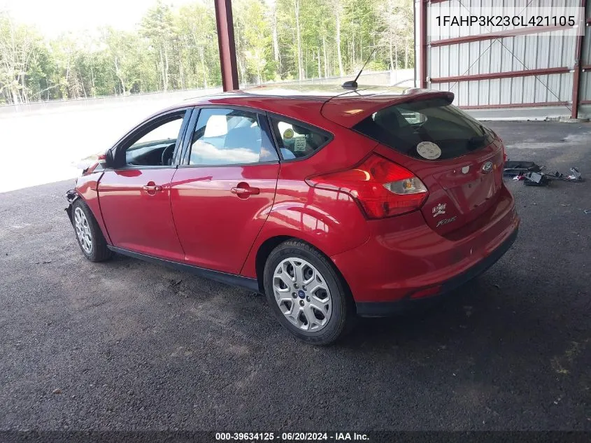 2012 Ford Focus Se VIN: 1FAHP3K23CL421105 Lot: 40377355