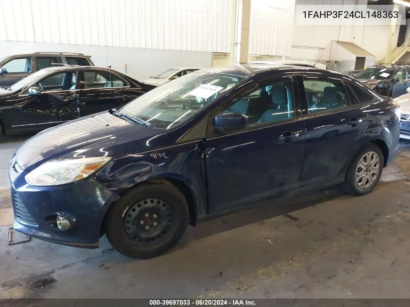 2012 Ford Focus Se VIN: 1FAHP3F24CL148363 Lot: 39697033