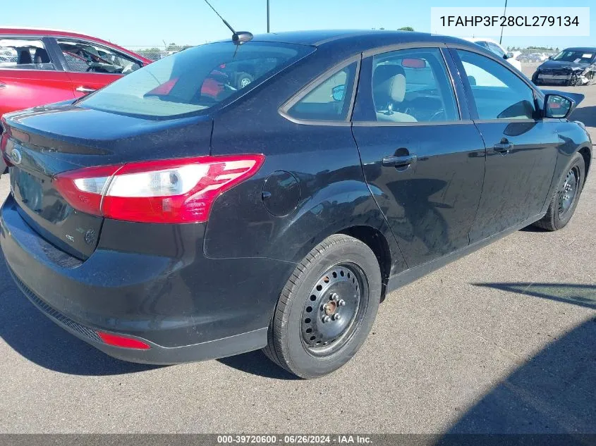 2012 Ford Focus Se VIN: 1FAHP3F28CL279134 Lot: 39720600