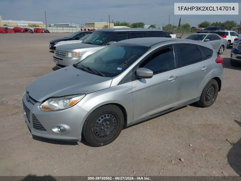 2012 Ford Focus Se VIN: 1FAHP3K2XCL147014 Lot: 39750582