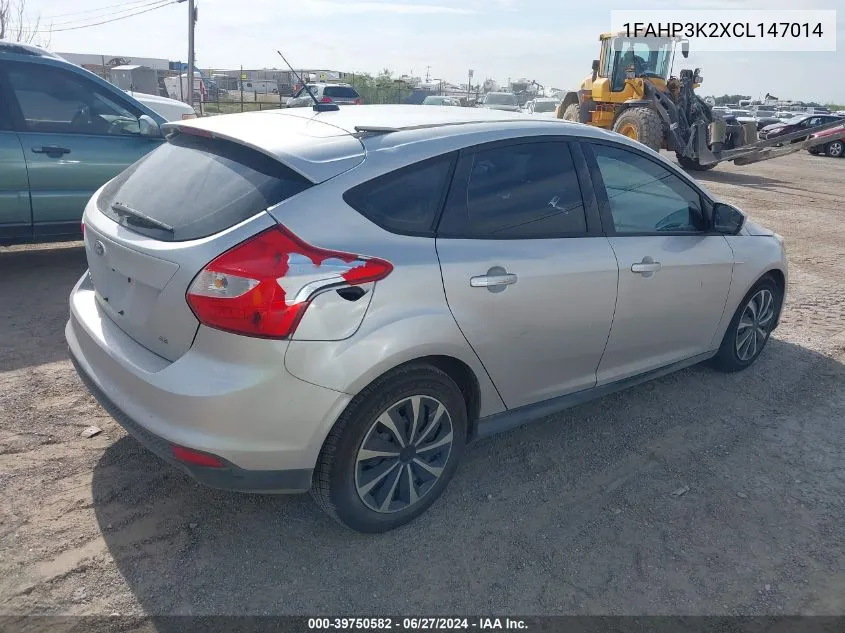 2012 Ford Focus Se VIN: 1FAHP3K2XCL147014 Lot: 39750582