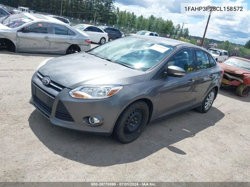 2012 Ford Focus Se VIN: 1FAHP3F28CL158572 Lot: 39770098