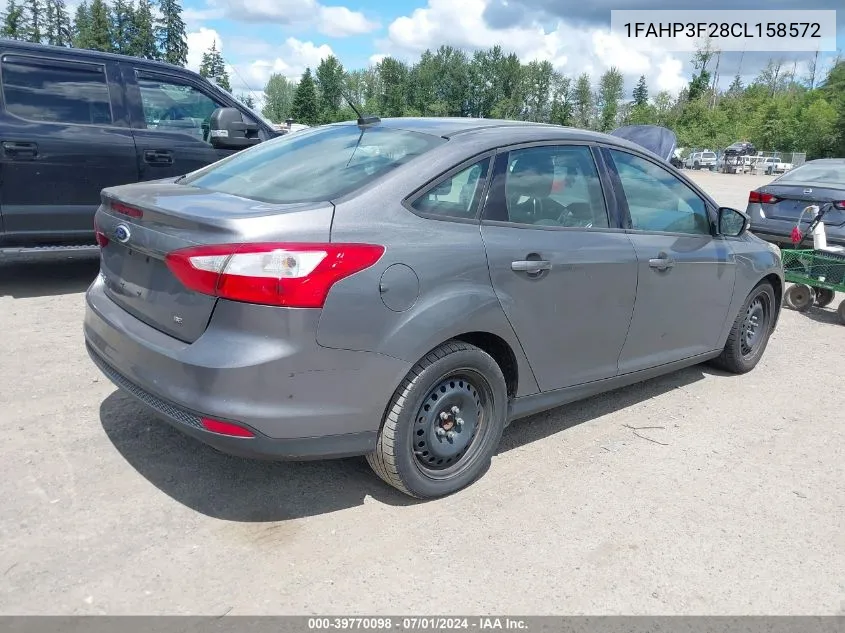 2012 Ford Focus Se VIN: 1FAHP3F28CL158572 Lot: 39770098