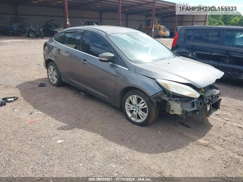 2012 Ford Focus Sel VIN: 1FAHP3H23CL155933 Lot: 39800931