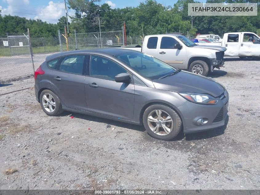 2012 Ford Focus Se VIN: 1FAHP3K24CL230664 Lot: 39801793