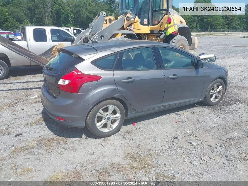 2012 Ford Focus Se VIN: 1FAHP3K24CL230664 Lot: 39801793