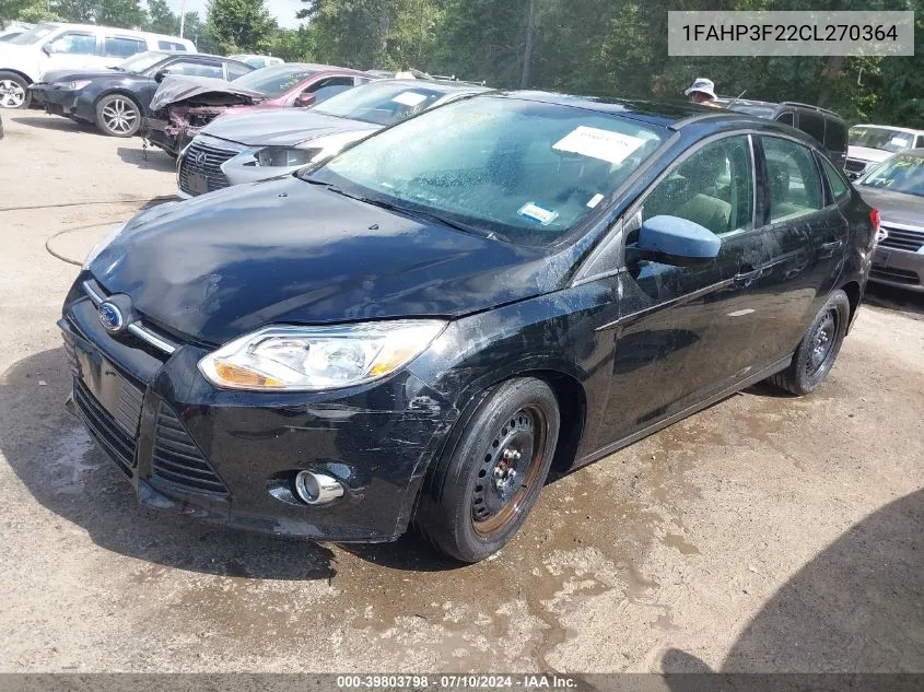 2012 Ford Focus Se VIN: 1FAHP3F22CL270364 Lot: 39803798