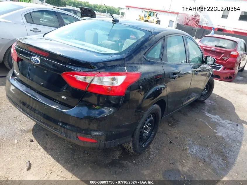 2012 Ford Focus Se VIN: 1FAHP3F22CL270364 Lot: 39803798