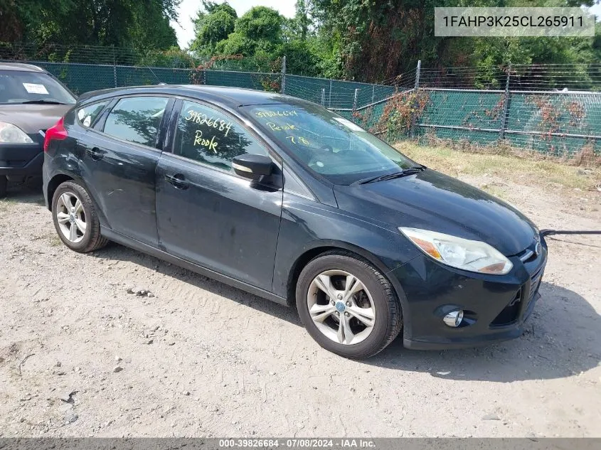 2012 Ford Focus Se VIN: 1FAHP3K25CL265911 Lot: 39826684