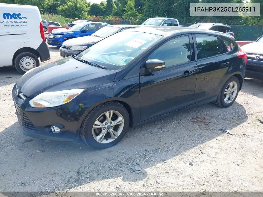 2012 Ford Focus Se VIN: 1FAHP3K25CL265911 Lot: 39826684