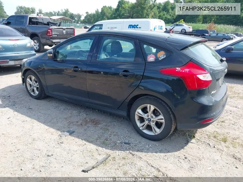 2012 Ford Focus Se VIN: 1FAHP3K25CL265911 Lot: 39826684