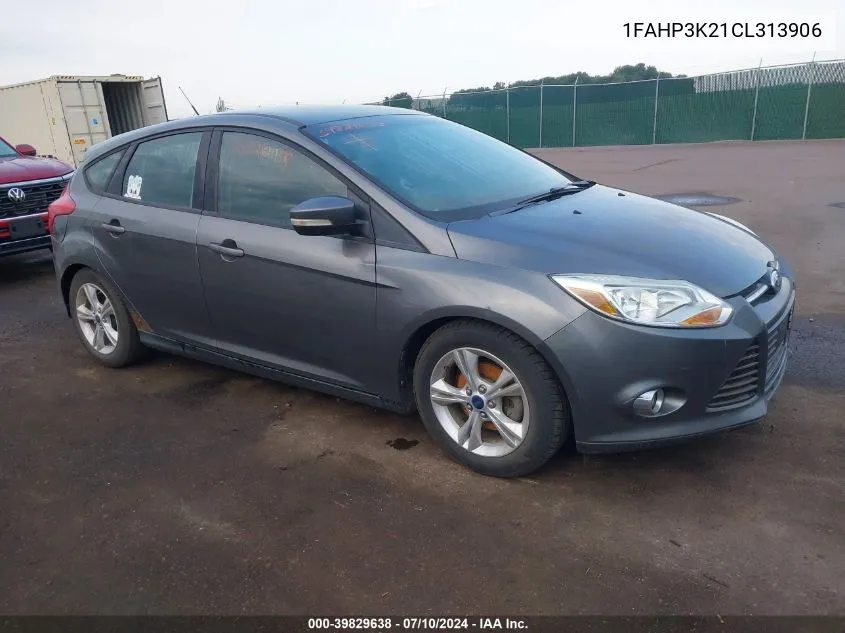 2012 Ford Focus Se VIN: 1FAHP3K21CL313906 Lot: 39829638