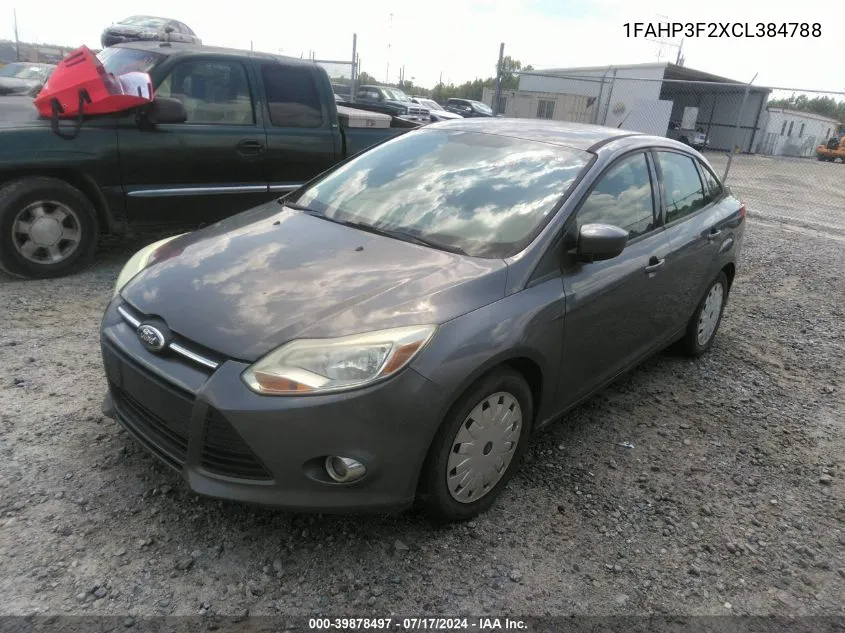 2012 Ford Focus Se VIN: 1FAHP3F2XCL384788 Lot: 39878497