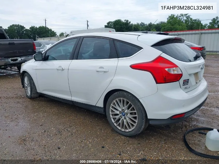 1FAHP3M28CL324981 2012 Ford Focus Sel