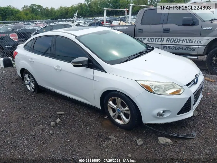 2012 Ford Focus Se VIN: 1FAHP3F28CL224893 Lot: 39915850