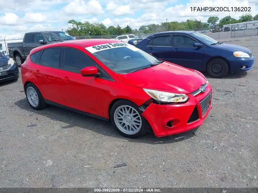 1FAHP3K20CL136202 2012 Ford Focus Se