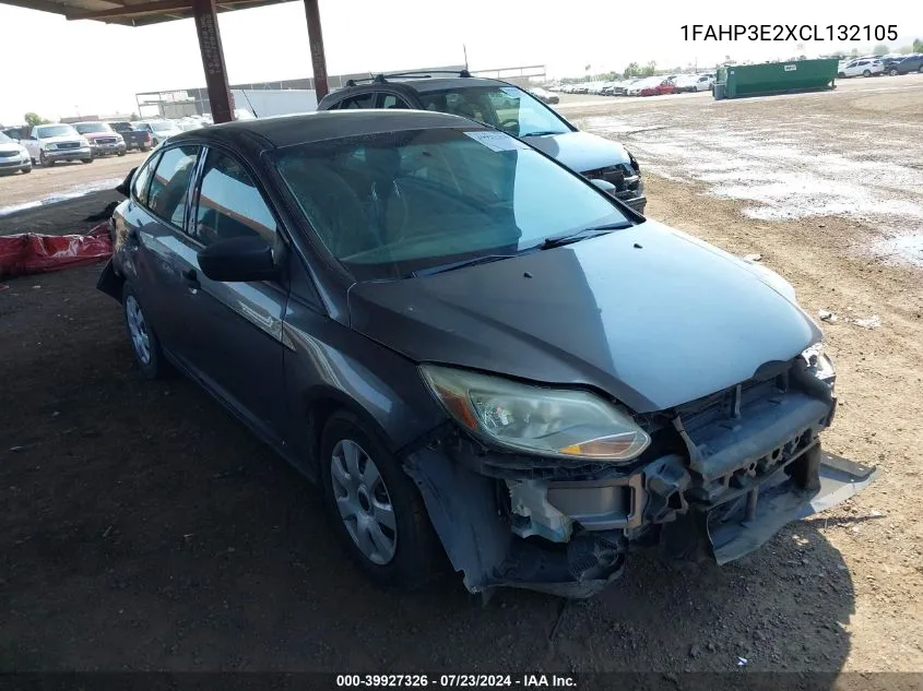 1FAHP3E2XCL132105 2012 Ford Focus S