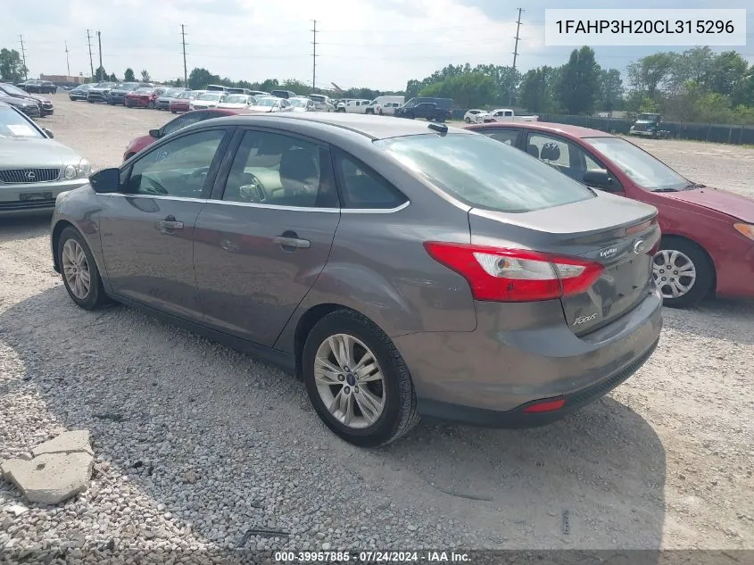 2012 Ford Focus Sel VIN: 1FAHP3H20CL315296 Lot: 39957885